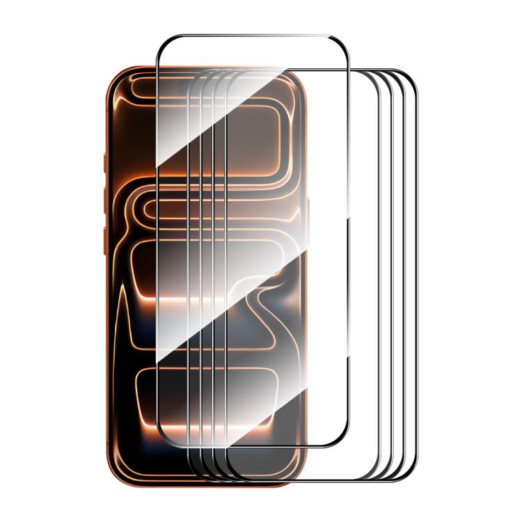 For iPhone 17 Pro Max 5pcs ENKAY Thickened Glue No White Edge High Aluminum-silicon Tempered Glass Film by ENKAY