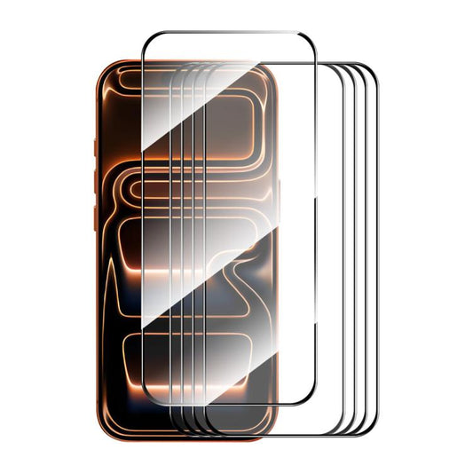 For iPhone 17 Pro Max 5pcs ENKAY Thickened Glue No White Edge High Aluminum-silicon Tempered Glass Film by ENKAY