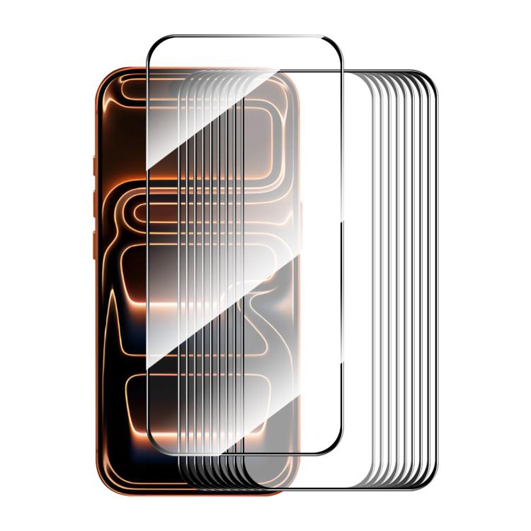 For iPhone 17 Pro Max 10pcs ENKAY Thickened Glue No White Edge High Aluminum-silicon Tempered Glass Film by ENKAY