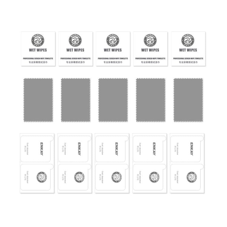 For iPhone 17 5pcs ENKAY Thickened Glue No White Edge 9H Big Arc Edge High Aluminum-silicon Tempered Glass Film by ENKAY