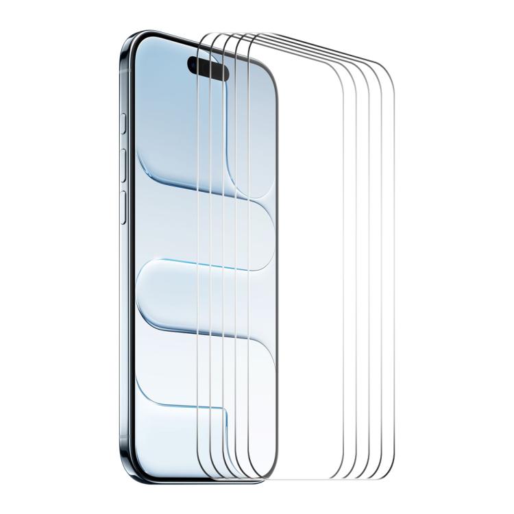 For iPhone Air 5pcs ENKAY Thickened Glue No White Edge 9H Big Arc Edge High Aluminum-silicon Tempered Glass Film by ENKAY