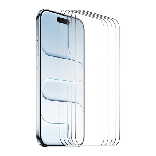 For iPhone Air 5pcs ENKAY Thickened Glue No White Edge 9H Big Arc Edge High Aluminum-silicon Tempered Glass Film by ENKAY