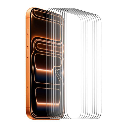 For iPhone 17 Pro 10pcs ENKAY Thickened Glue No White Edge 9H Big Arc Edge High Aluminum-silicon Tempered Glass Film by ENKAY