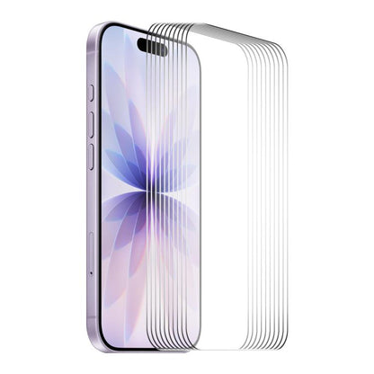For iPhone 17 10pcs ENKAY Thickened Glue No White Edge 9H Big Arc Edge High Aluminum-silicon Tempered Glass Film by ENKAY
