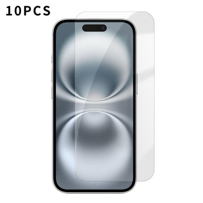 For iPhone 16 Kalebol 10pcs High-Aluminum Semi-Screen Anti-Fingerprint HD Tempered Glass Film by Kalebol