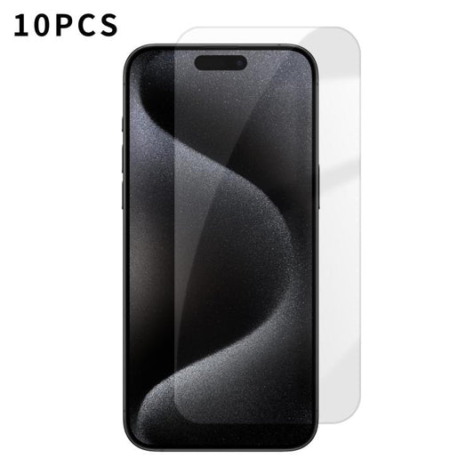 For iPhone 15 Pro Kalebol 10pcs High-Aluminum Semi-Screen Anti-Fingerprint HD Tempered Glass Film by Kalebol