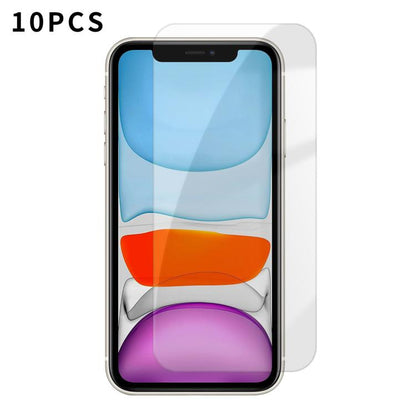 For iPhone 11 Kalebol 10pcs High-Aluminum Semi-Screen Anti-Fingerprint HD Tempered Glass Film by Kalebol