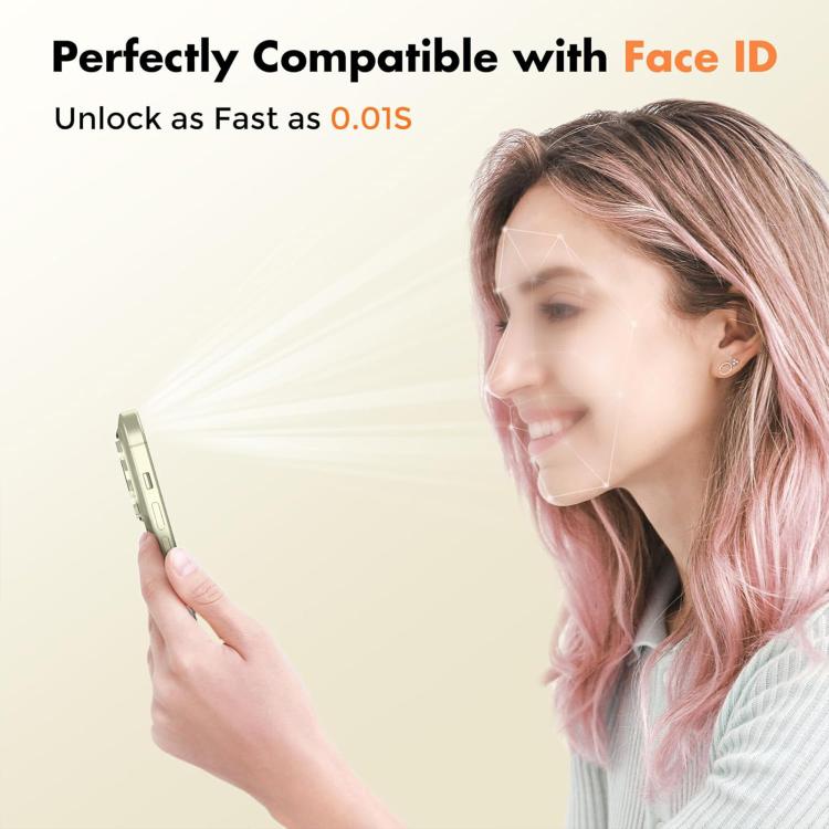 For iPhone 14 Kalebol 10pcs High-Aluminum Semi-Screen Anti-Fingerprint HD Tempered Glass Film by Kalebol