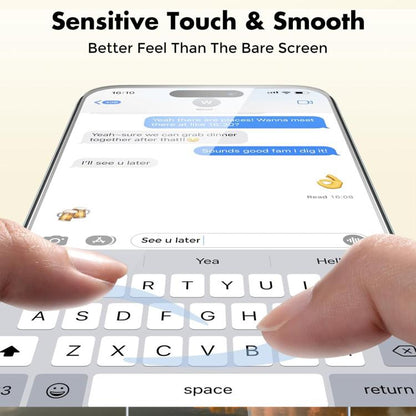 For iPhone Air Kalebol 10pcs High-Aluminum Semi-Screen Anti-Fingerprint HD Tempered Glass Film by Kalebol