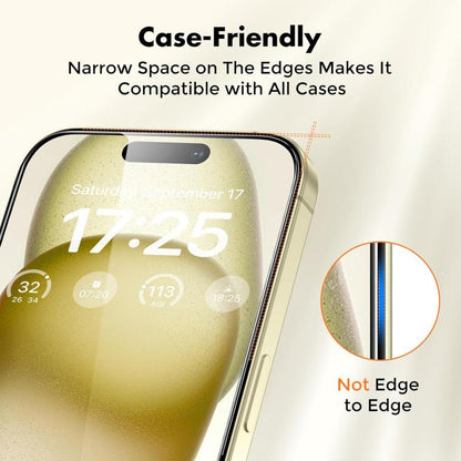 For iPhone 14 Pro Max Kalebol 10pcs High-Aluminum Semi-Screen Anti-Fingerprint HD Tempered Glass Film by Kalebol