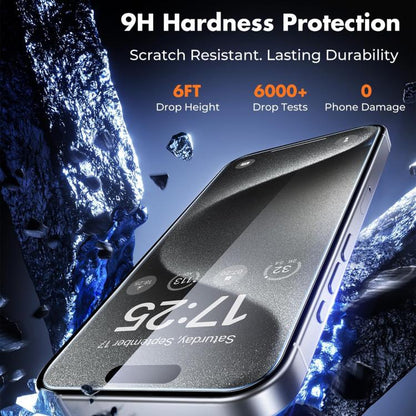 For iPhone 17 Kalebol 10pcs High-Aluminum Semi-Screen Anti-Fingerprint HD Tempered Glass Film by Kalebol