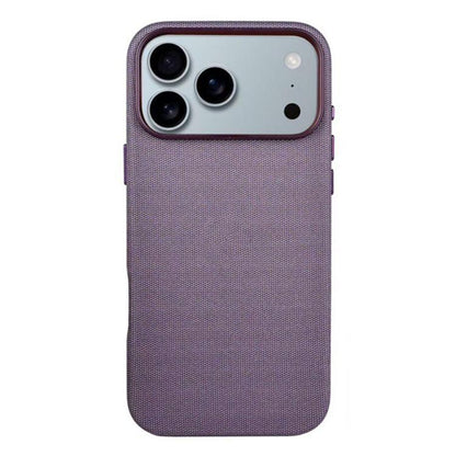 For iPhone 17 Pro Max Kalebol Fabric-Textured Perforated MagSafe PC Phone Case(Purple) by Kalebol