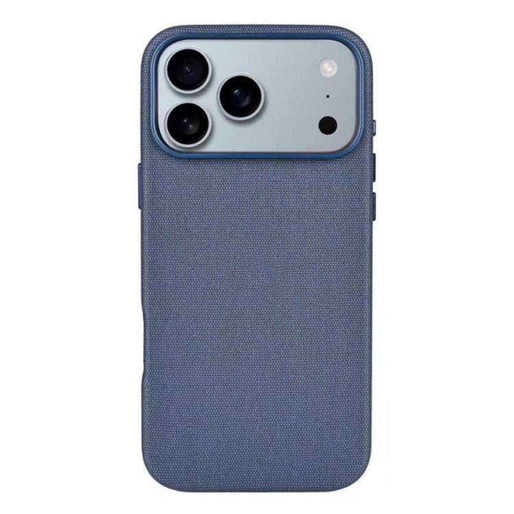 For iPhone 17 Pro Kalebol Fabric-Textured Perforated MagSafe PC Phone Case(Blue) by Kalebol