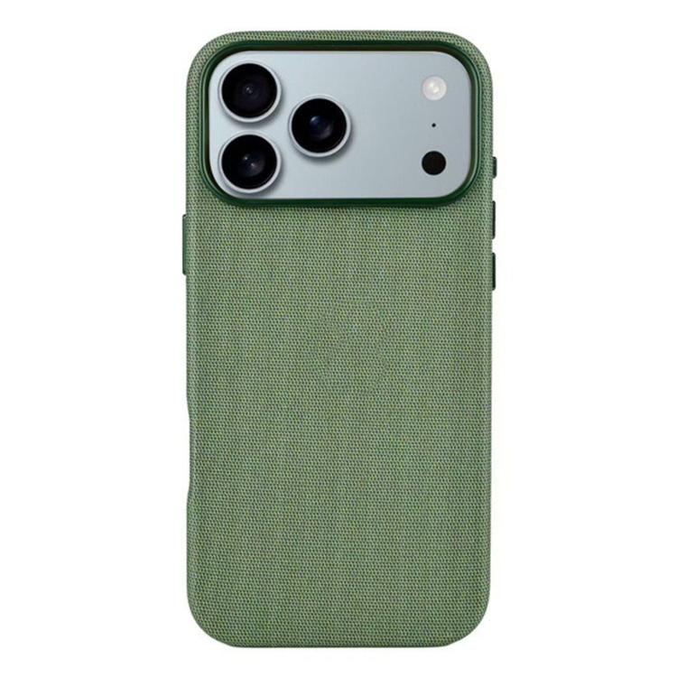 For iPhone 17 Pro Kalebol Fabric-Textured Perforated MagSafe PC Phone Case(Green) by Kalebol