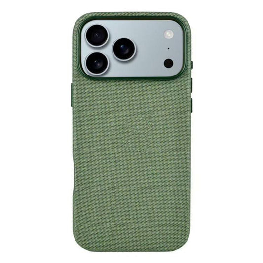 For iPhone 17 Pro Kalebol Fabric-Textured Perforated MagSafe PC Phone Case(Green) by Kalebol