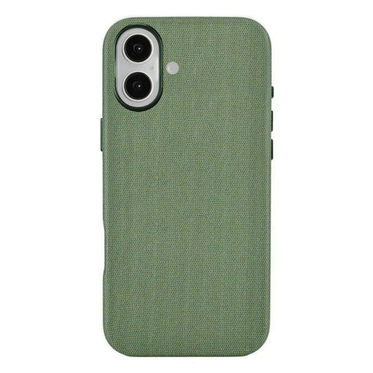 For iPhone 17 Kalebol Fabric-Textured Perforated MagSafe PC Phone Case(Green) by Kalebol