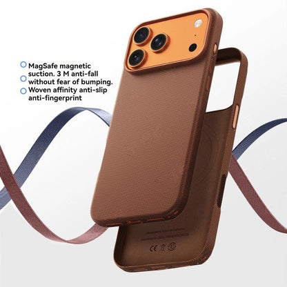 For iPhone 17 Kalebol Fabric-Textured Perforated MagSafe PC Phone Case(Black) by Kalebol