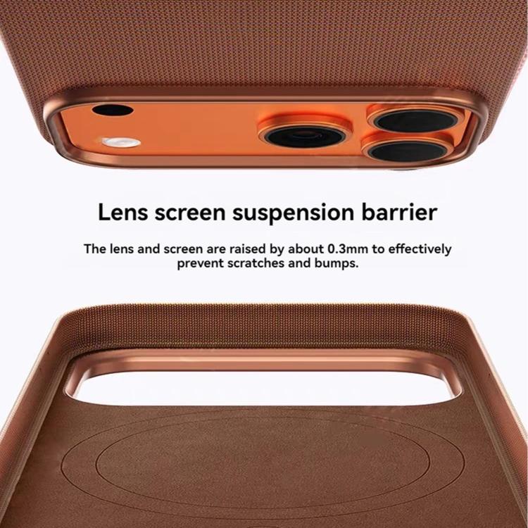 For iPhone 17 Pro Max Kalebol Fabric-Textured Perforated MagSafe PC Phone Case(Green) by Kalebol