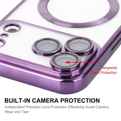 For iPhone 17 Pro Max ENKAY Hat-Prince Magsafe Electroplated TPU Clear Shockproof Phone Case(Purple) by ENKAY