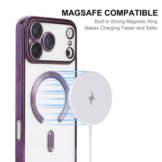 For iPhone 17 Pro ENKAY Hat-Prince Magsafe Electroplated TPU Clear Shockproof Phone Case(Green) by ENKAY