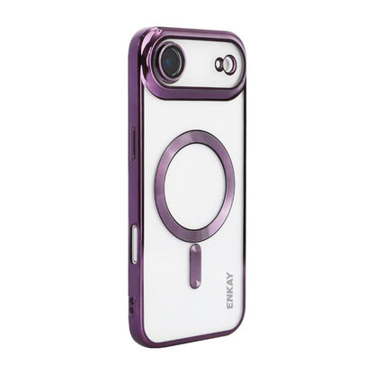 For iPhone Air ENKAY Hat-Prince Magsafe Electroplated TPU Clear Shockproof Phone Case(Purple) by ENKAY