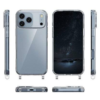 For iPhone 16 Pro Kalebol Minimalist Transparent Lanyard Integrated Phone Case(Transparent) by Kalebol