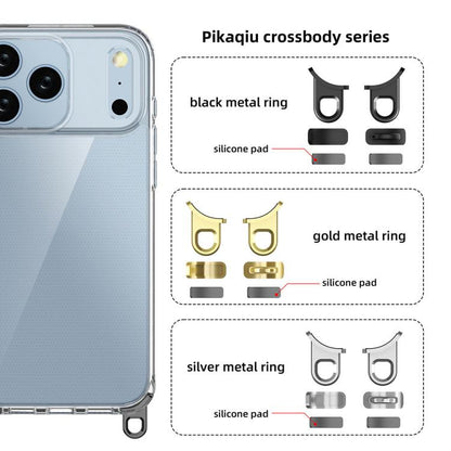 For iPhone 17 Pro Max Kalebol Minimalist High Transparency Multi Color Lanyard Hole Phone Case(Transparent) by Kalebol