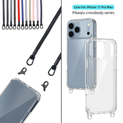 For iPhone 17 Pro Max Kalebol Minimalist High Transparency Multi Color Lanyard Hole Phone Case(Transparent) by Kalebol