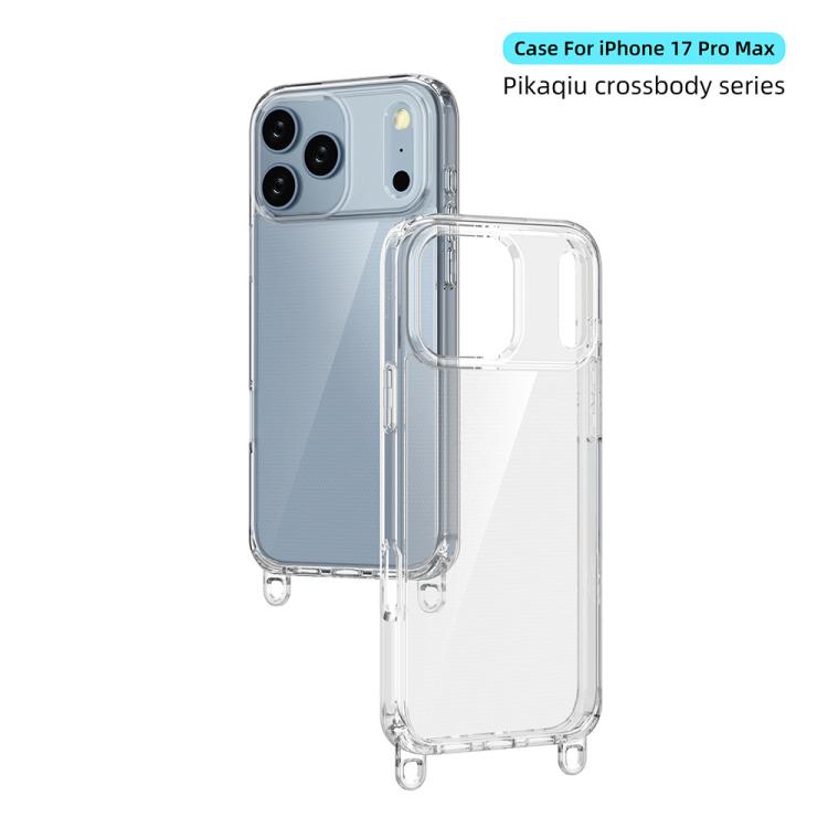 For iPhone 17 Pro Max Kalebol Minimalist High Transparency Multi Color Lanyard Hole Phone Case(Transparent) by Kalebol