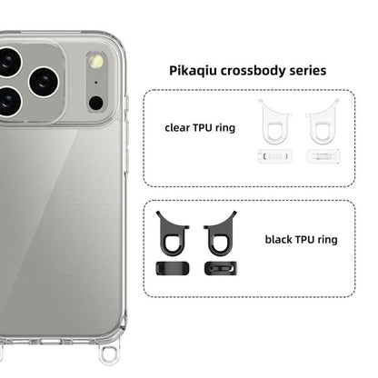 For iPhone 17 Pro Kalebol Minimalist High Transparency Multi Color Lanyard Hole Phone Case(Transparent) by Kalebol