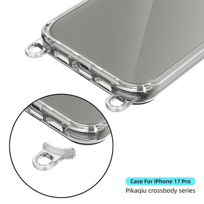 For iPhone 17 Pro Kalebol Minimalist High Transparency Multi Color Lanyard Hole Phone Case(Transparent) by Kalebol