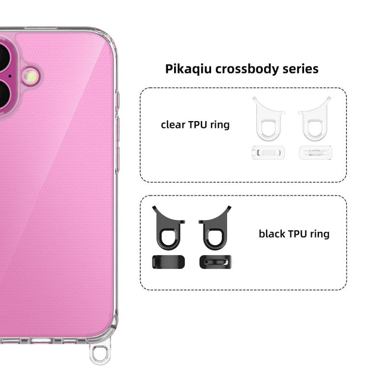 For iPhone 17 Kalebol Minimalist High Transparency Multi Color Lanyard Hole Phone Case(Transparent) by Kalebol