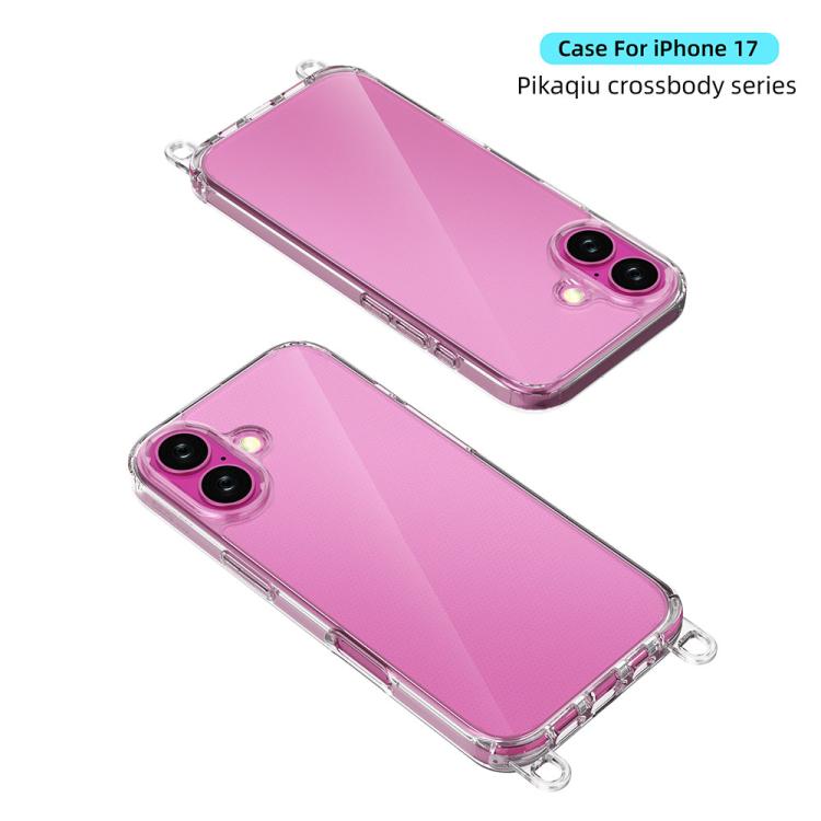 For iPhone 17 Kalebol Minimalist High Transparency Multi Color Lanyard Hole Phone Case(Transparent) by Kalebol