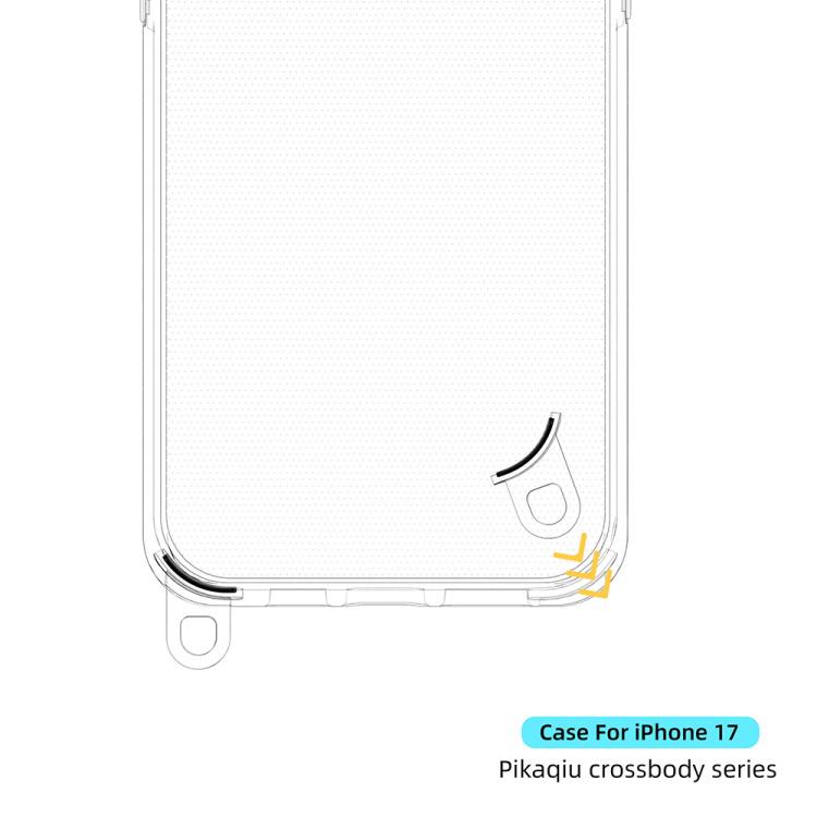 For iPhone 17 Kalebol Minimalist High Transparency Multi Color Lanyard Hole Phone Case(Transparent) by Kalebol