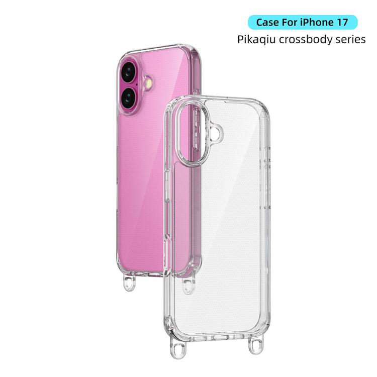 For iPhone 17 Kalebol Minimalist High Transparency Multi Color Lanyard Hole Phone Case(Transparent) by Kalebol