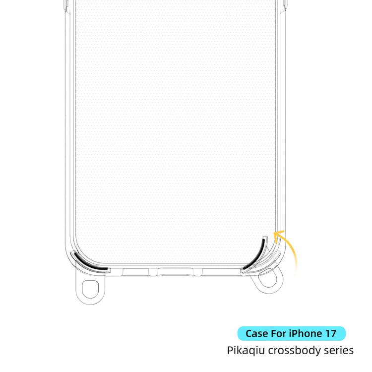 For iPhone 17 Kalebol Minimalist High Transparency Multi Color Lanyard Hole Phone Case(Silver) by Kalebol