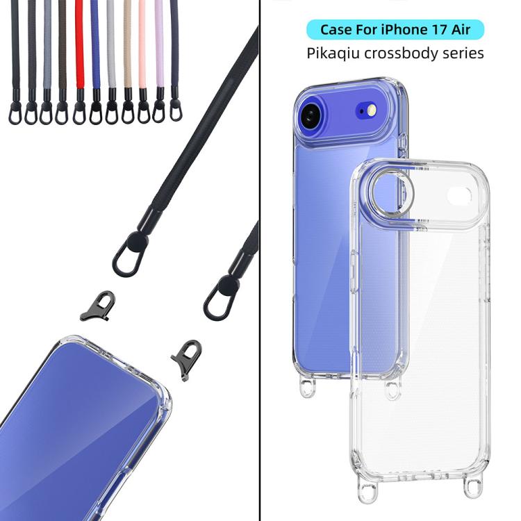 For iPhone Air Kalebol Minimalist High Transparency Multi Color Lanyard Hole Phone Case(Silver) by Kalebol