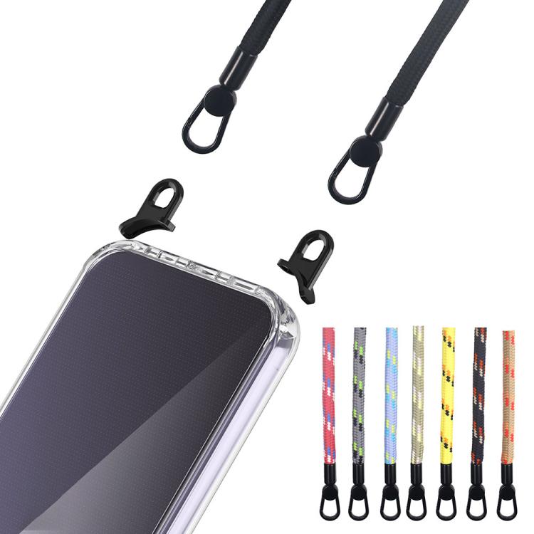 For iPhone 15 Pro Kalebol Minimalist High Transparency Multi Color Lanyard Hole Phone Case(Gold) by Kalebol