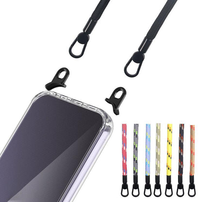 For iPhone 15 Pro Kalebol Minimalist High Transparency Multi Color Lanyard Hole Phone Case(Gold) by Kalebol