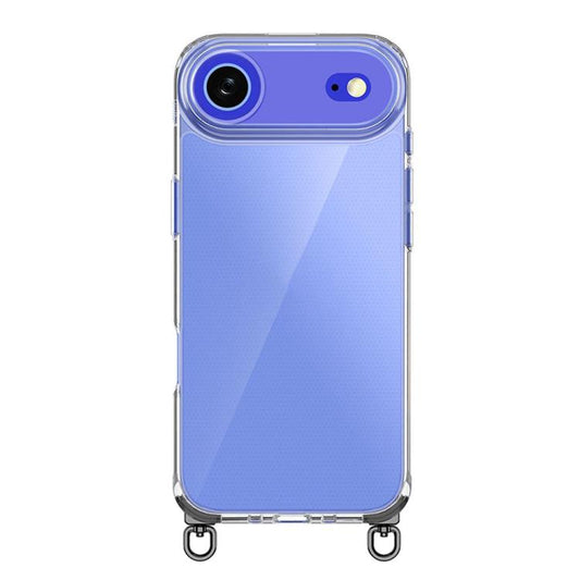 For iPhone Air Kalebol Minimalist High Transparency Multi Color Rotating Lanyard Hole Phone Case(Black) by Kalebol