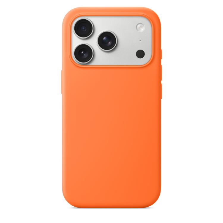 For iPhone 17 Pro Max Crossbody Imitation Nylon Magnetic Liquid Pop-Up Animation Liquid Silicone Phone Case(Orange) by Kalebol