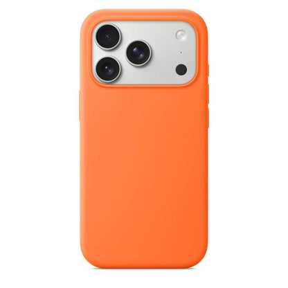 For iPhone 17 Pro Max Crossbody Imitation Nylon Magnetic Liquid Pop-Up Animation Liquid Silicone Phone Case(Orange) by Kalebol
