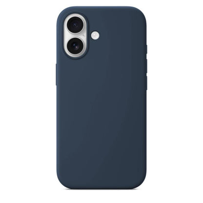 For iPhone 17 Crossbody Imitation Nylon Magnetic Liquid Pop-Up Animation Liquid Silicone Phone Case(Midnight) by Kalebol