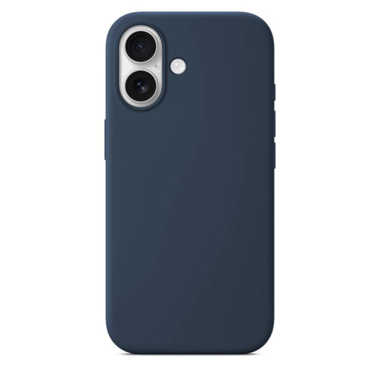 For iPhone 17 Crossbody Imitation Nylon Magnetic Liquid Pop-Up Animation Liquid Silicone Phone Case(Midnight) by Kalebol