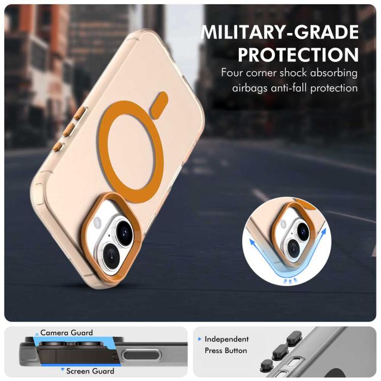 For iPhone 17 ENKAY Hat-Prince MagSafe Candy Color Phone Case with Thick Adhesive Glass Film(Blue) by ENKAY