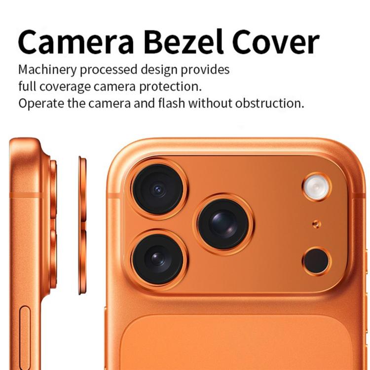 For iPhone 17 Pro Max Kalebol Metal Convex Hollow Lens Protector Ring(Black) by Kalebol