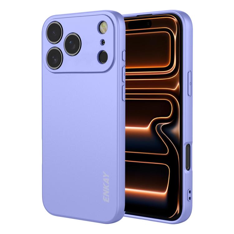 For iPhone 17 Pro ENKAY Liquid Silicone Soft Shockproof Phone Case(Purple) by ENKAY