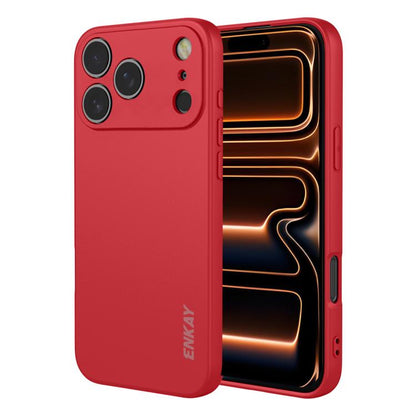 For iPhone 17 Pro ENKAY Liquid Silicone Soft Shockproof Phone Case(Red) by ENKAY