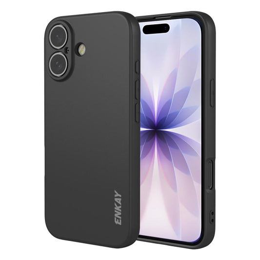 For iPhone 17 ENKAY Liquid Silicone Soft Shockproof Phone Case(Black) by ENKAY