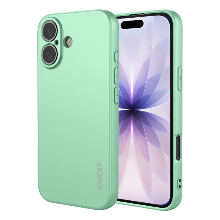 For iPhone 17 ENKAY Liquid Silicone Soft Shockproof Phone Case(Light Green) by ENKAY